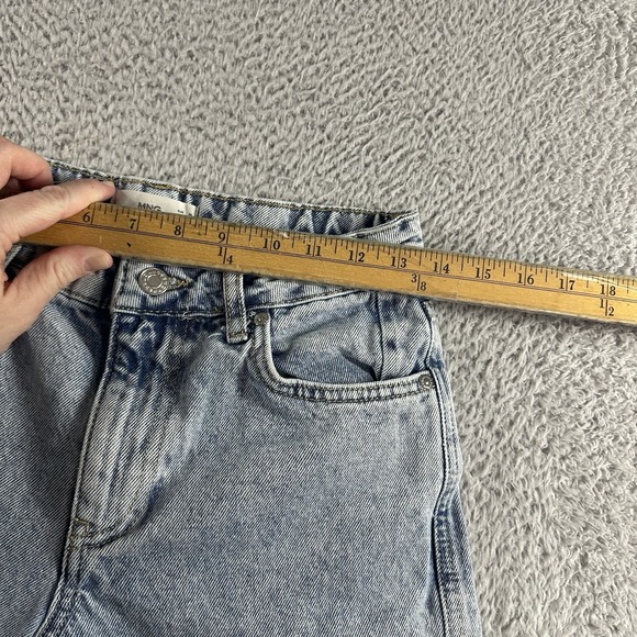 MNG Mango Jeans Womens 2 Wide Leg High Waisted Relaxed Raw Hem 26x31 - Picture 7 of 10